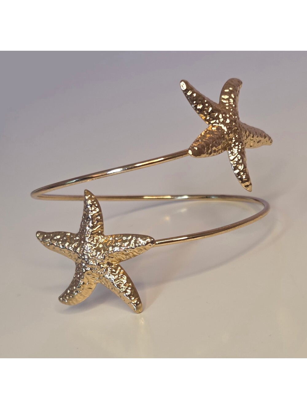 Gold Tone Starfish Arm Cuff Armlet Boho Beach Mermaid Costume